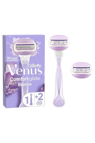 Gillette Venus Comfortglide Breeze Kadın Tıraş Makinesi 2 Yedekli