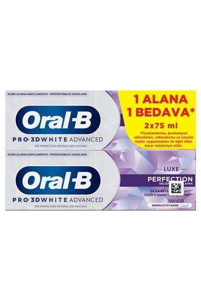 Oral-B Pro 3D White Advanced Luxe Perfection Diş Macunu 150 ml