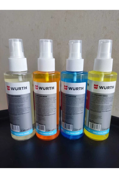 Würth WÜRTH OCEAN+MELON+PRESTİGE+VANILLA ARAÇ OTO ARABA KOKUSU 150ML X 4 ADET - 2