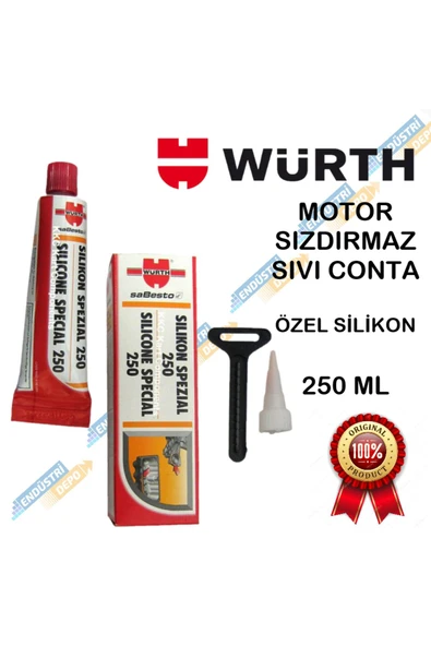 Würth Silikon Sıvı Conta Siyah 250c 70ml ürün görseli