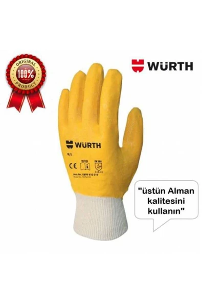Würth Sarı Nitril Iş Eldiveni 10/xlarge 24 Çift