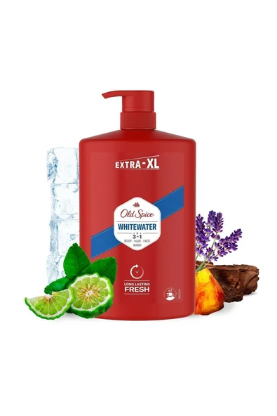 Old Spice Whitewater Erkekler İçin Duş Jeli ve Şampuan 1000 ml Ekstra-XL - 3