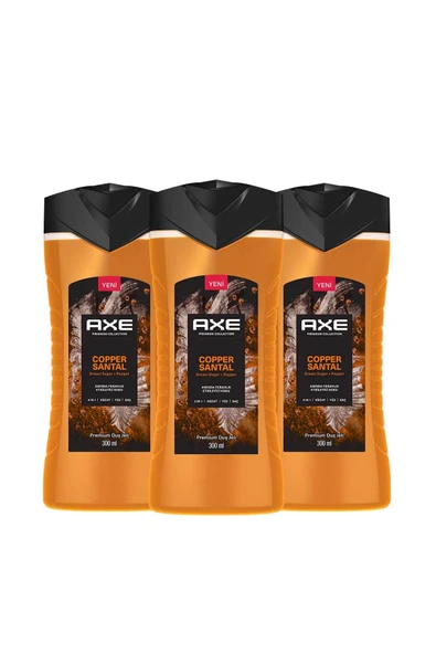 Axe Premium Collection Duş Jeli Copper Santal 3 In 1 Vücut Saç Yüz 300 ml X3 - 2