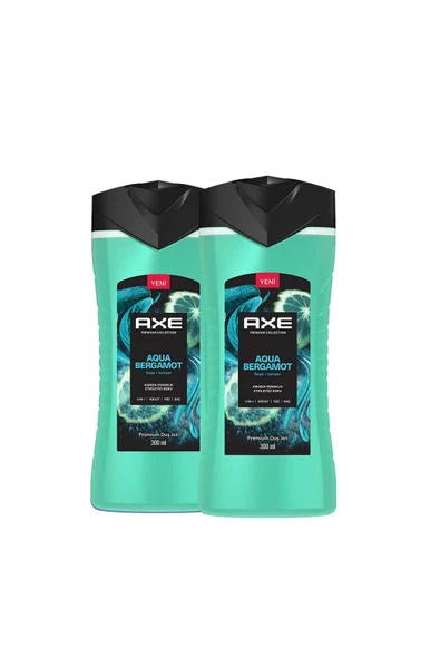 Axe Premium Collection Duş Jeli Aqua Bergamot 3 In 1 Vücut Saç Yüz 300 ml X2 - 2