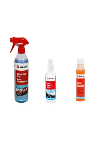 Würth Buz Çözücü Sprey+buğ Önleyici Sprey+cam Sabunu