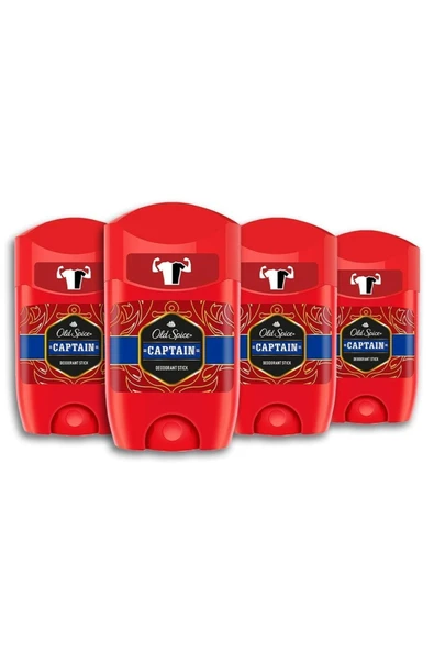 Old Spice Captain Deodorant Stick 50 Ml - 4 Adet