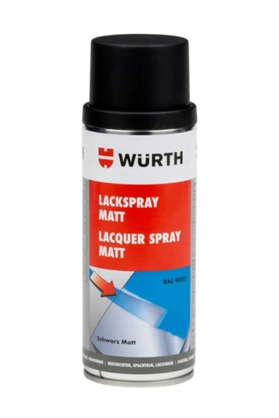 Würth Sprey Boya Ipeksi Parlak Sprey Tampon Boya Fiat120 Siyah 400ml Liftparts Forklift