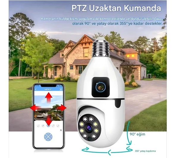 4MP Ip 1080p Çift Kameralı Ev Güvenlik Kamerası CMR-40 TÜRKÇE UYGULAMALI - 3