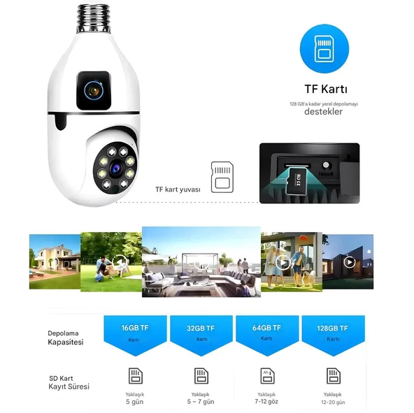 4MP Ip 1080p Çift Kameralı Ev Güvenlik Kamerası CMR-40 TÜRKÇE UYGULAMALI - 4