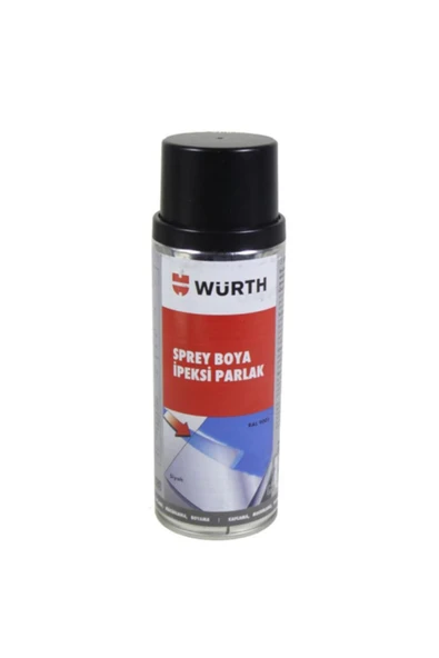 Würth İpeksi Parlak Siyah Sprey Tampon Boyası 400 ml