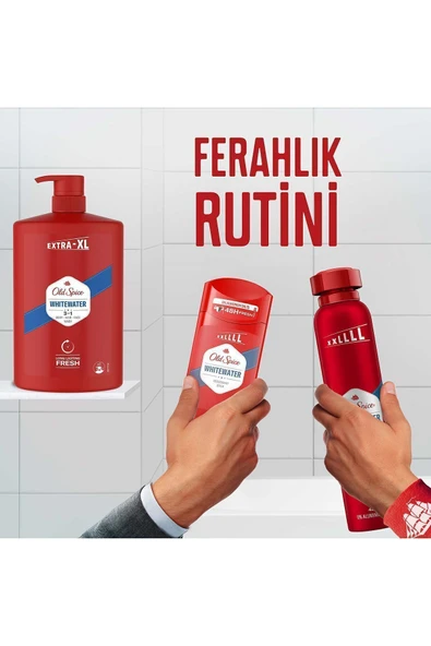 Old Spice Whitewater Erkekler İçin Duş Jeli ve Şampuan 1000 ml Ekstra-XL - 8