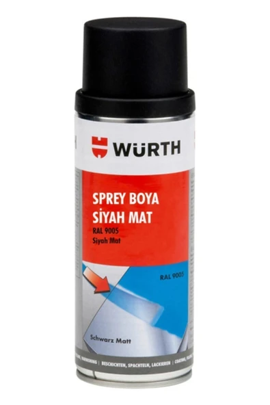 Würth Tampon Boyası Ral 9005 Siyah Mat