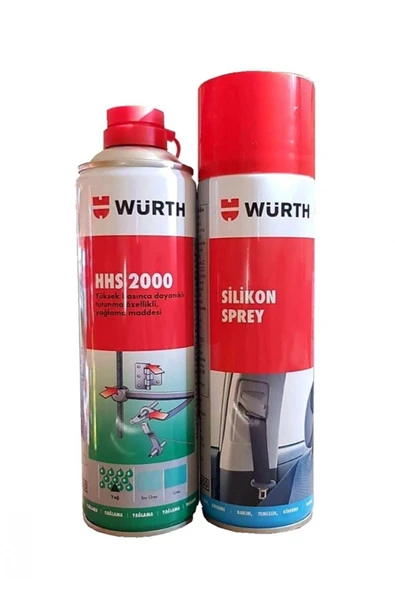 Würth Silikon Sprey 500 ml + Yağlama Sprey Hhs 2000 500 ml ürün görseli