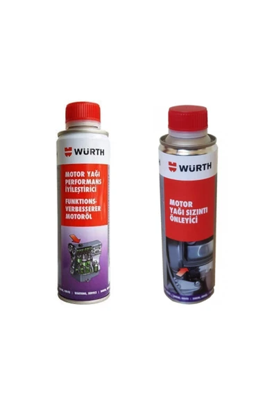 Würth Motor Yağı Performans İyileştirici +  Motor Yağı Sızıntı Önleyici 300 ml