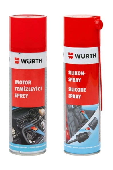 Würth Motor Temizleyici Sprey 500 ml Silikon Sprey 500 ml