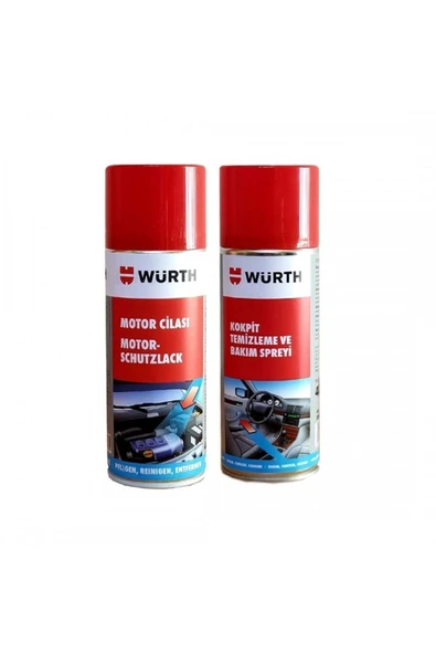 Würth Kokpit Temizleme 400 Ml + Motor Cilası 400 Ml ürün görseli