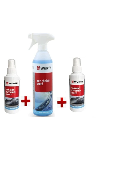 Würth Buz Çözücü Sprey 1 Adet & Yağmur Kaydırıcı Sprey 2 Adet