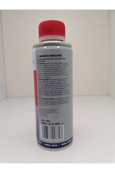 Würth Motor Iç Temizleyici 200 ml - Resim 3