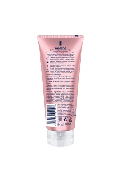 Vaseline Gluta Hya Serum Etkili Losyon Canlandırıcı Parlaklık 200 ml - 8