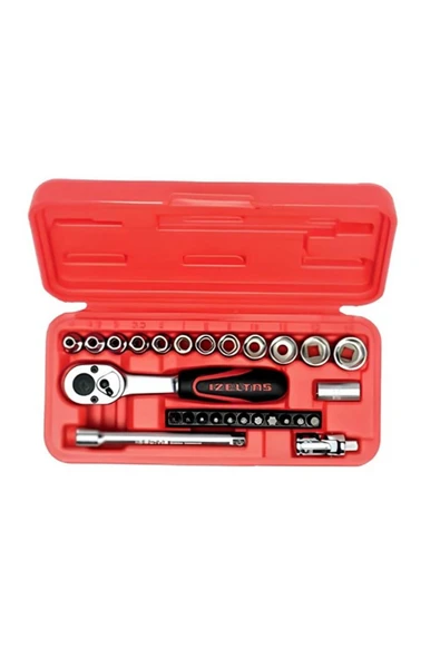 1/4” Altı Köşe Lokma Anahtar ve Bits Set (27 parça, mm)