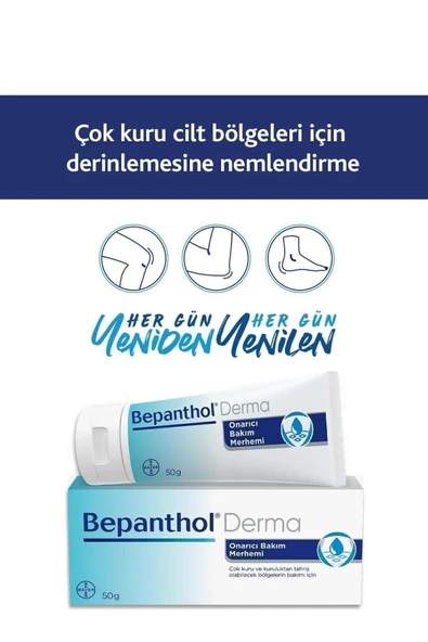 Bepanthol Onarıcı Bakım Merhemi 50 gr 2li Paket L Çok Kuru Ciltler Için Günlük Yoğun Nemlendirici, Vücut Bakım - 2