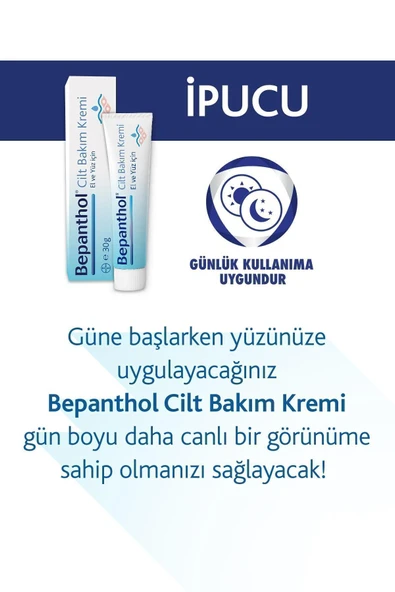 Bepanthol Onarıcı Bakım Merhemi 50gr & Cilt Bakım Kremi 30gr, Günlük Yüz Bakım, Yoğun Nemlendirici Vücut Bakım - 4