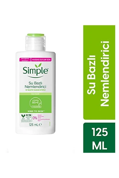 Simple Kind To Skin Su Bazlı Nemlendirici 12 Saate Kadar Etklili Hassas Ciltler Için, 125 Ml - 2
