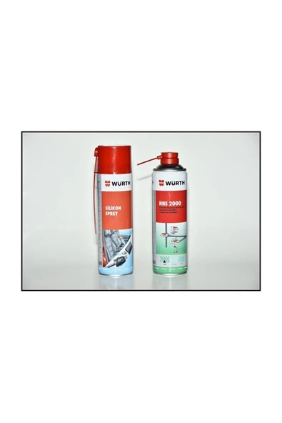 Würth Silikon Sprey 500 ml. + Würth HHS 2000 Yağlama Sprey 500 ml.