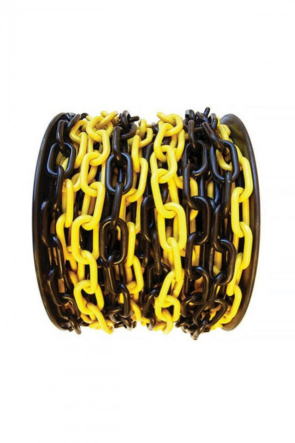 6 Mm Plastik Zincir 1 Metre Sarı-Siyah Şeritli Mfk ürün görseli 1