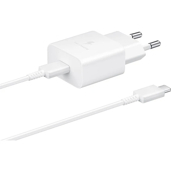 Samsung EP-T1510XWEGWW 15 W Beyaz Type-C Kablolu Hızlı Şarj Aleti Samsung Türkiye Garantili - 4