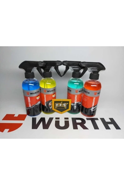 Würth Araç Temizlik Seti Ekonomik Set Jant ,böcek , Cam Temizleme & Hızlı Leke Çıkarıcı