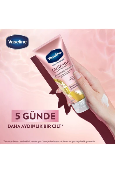 Vaseline Gluta Hya Serum Etkili Vücut Losyonu Canlandırıcı Parlaklık 200 ml X2 - 6