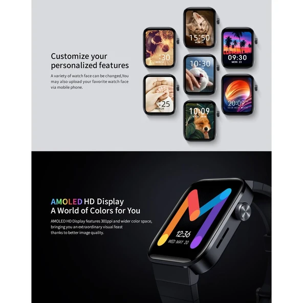 Eco Mibro T1 Bluetooth Arama Amoled Ekran 2023 Versiyon - 3