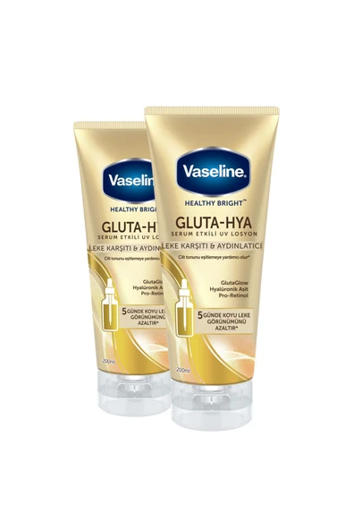 Vaseline Gluta Hya Serum Etkili Uv Vücut Losyonu Leke Karşıtı Ve Aydınlatıcı 200 ml X2 - 2