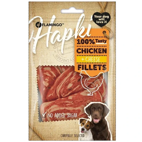 Flamingo Hapki Chick'n Tavuklu ve Peynirli Köpek Ödül Maması 85gr