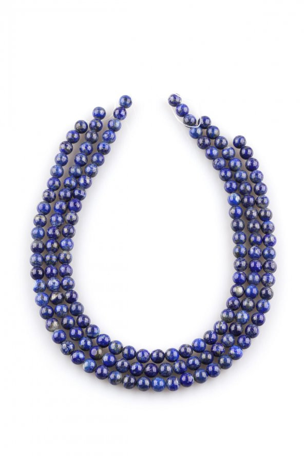 Lapis Lazuli ( AA Kalite ) Doğal Taş Dizi 8 mm Küre Kesim