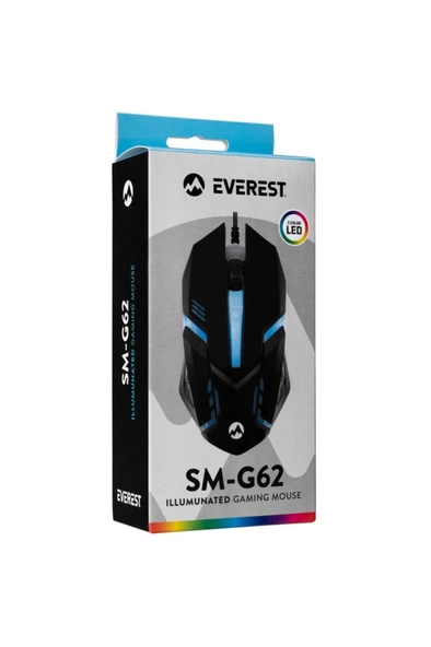 Everest SM-G62 Optik Kablolu Oyuncu Mouse - 3
