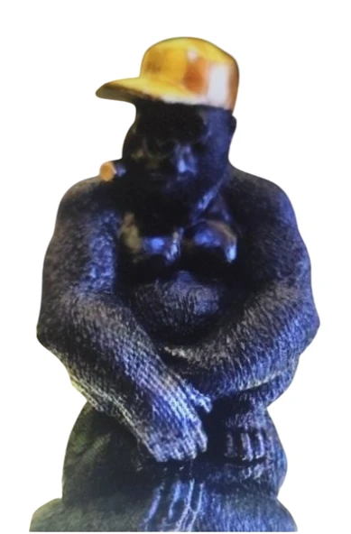 kırılmaz polyester, SİYAH RENK Goril biblo - Resim 9