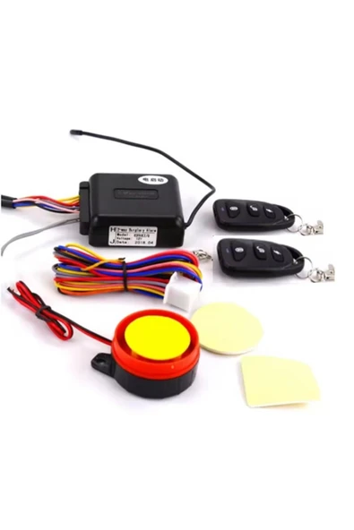 Motosiklet Uzaktan Çalıştırmalı 125db Alarm Seti Yedek Anahtarlı