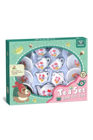 Seramik Zarafetiyle Oyun Keyfi: 17 Parça Oyuncak Çay Kahve Seti! - 3