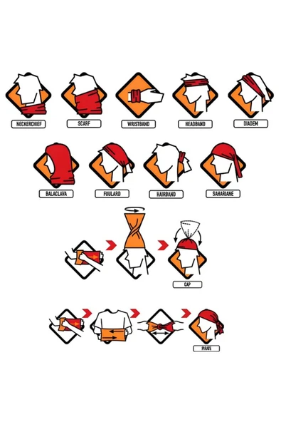 Motosiklet Kask Içi Maske Dikişsiz Tüp Boyunluk Buff Baf Bandana Bere - 2