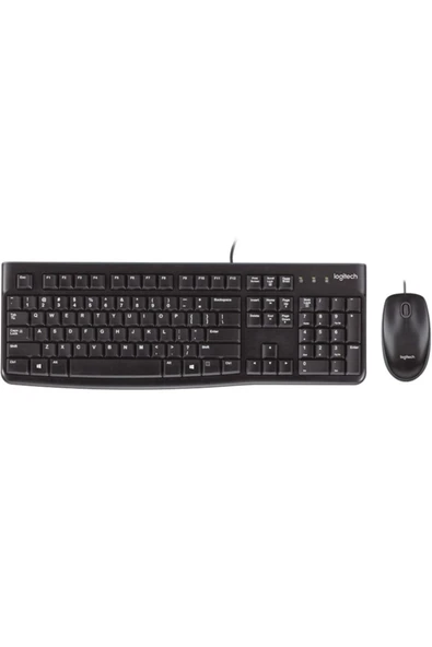 MK120 USB Kablolu Tam Boyutlu Türkçe Q Klavye Mouse Seti - Siyah