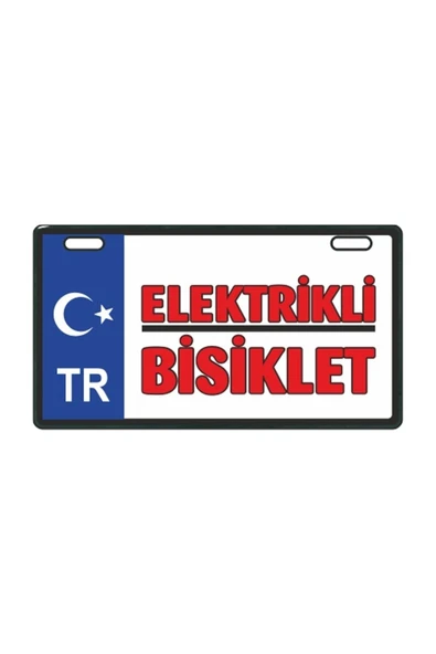 Mavi Elektrikli Bisiklet E-bike Plakalık