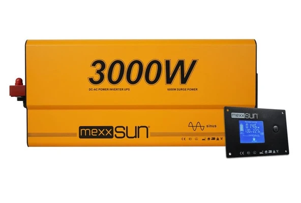 Mexxsun Tam Sinüs Ups (REMOTE EKRAN) 12v 3000w İnverter