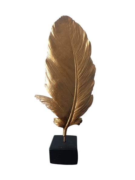 kırılmaz polyester,tüy desenli kaideli SARI RENK biblo - Resim 9