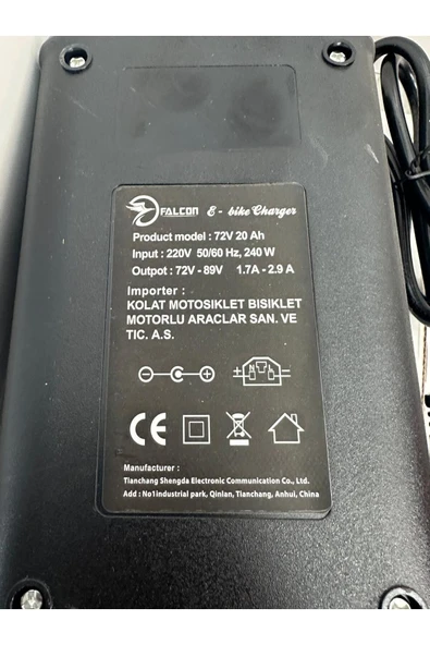 FALCON 72V-20AH ELEKTİRİKL MOTOSİKLET ŞARJ ALETİ - 2