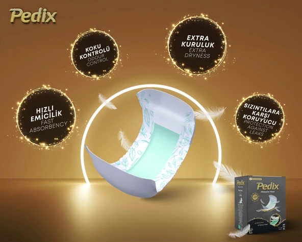 PEDİX Premium Mesane Pedi Unısex Büyük Boy Large (L) 120 Adet - 2