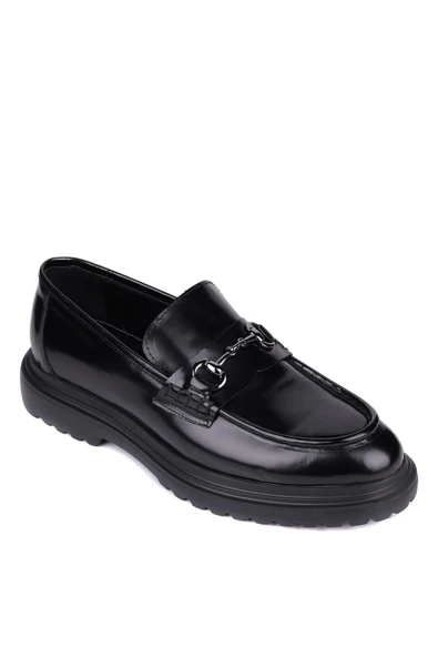 Shoetyle - Siyah Açma Deri Erkek Günlük Ayakkabı 610-1014 - 4
