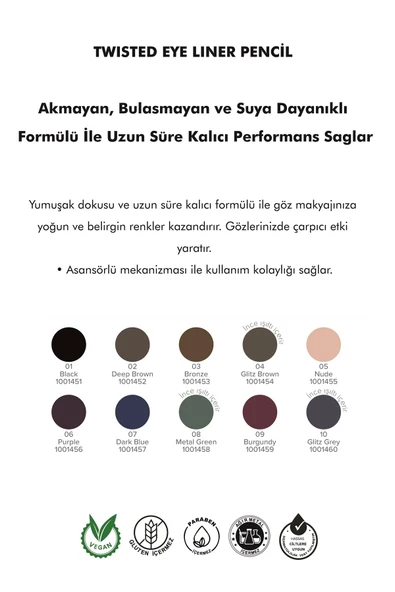 Farmasi Asansörlü Göz Kalemi 01 Black - 3