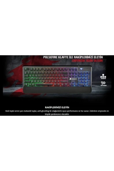 GAMEBOOSTER G4 Pulsefire Rainbow Yarı Mekanik Oyuncu Klavyesi - 1